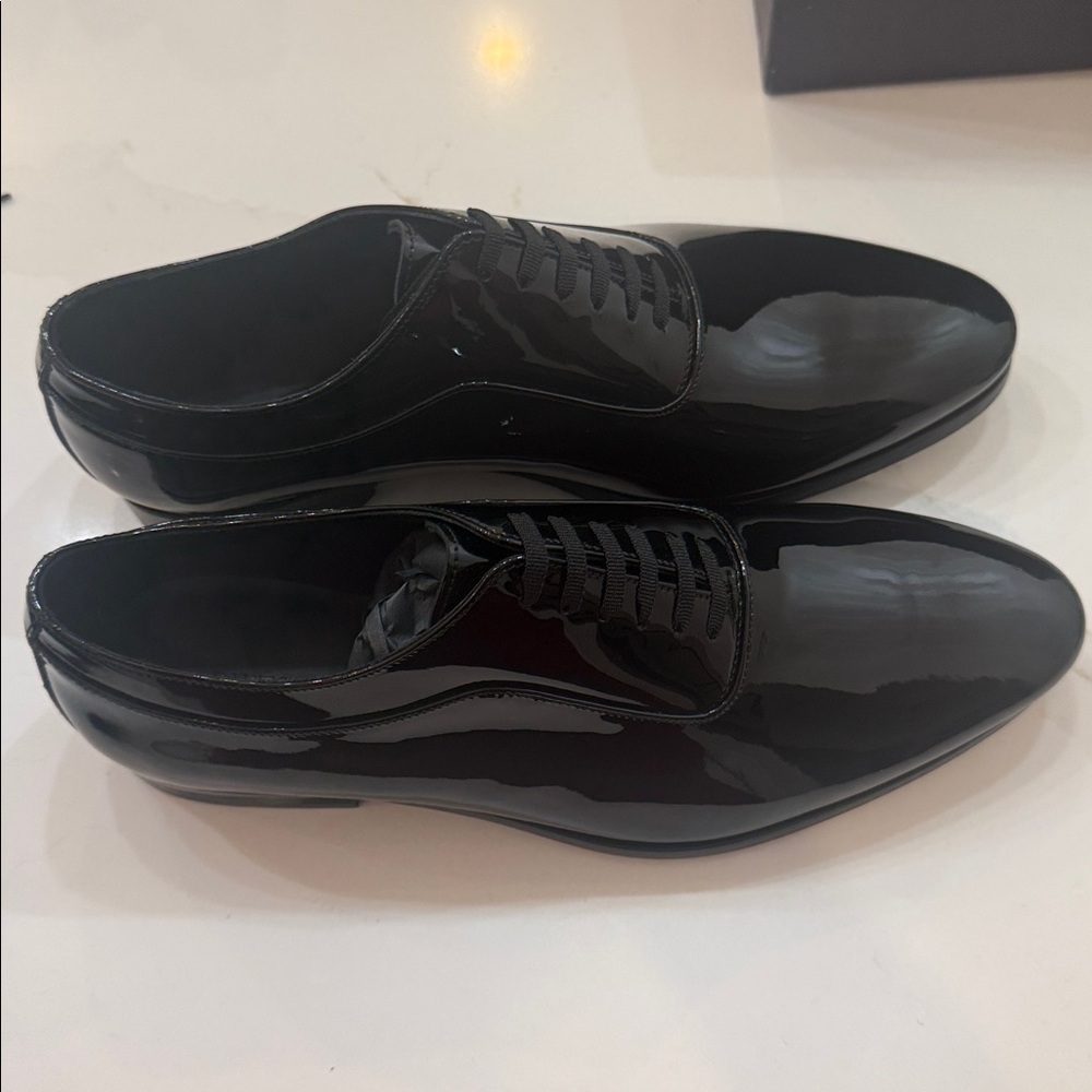 Suitsupply Black Patent Leather Tuxedo Oxford Sz 40